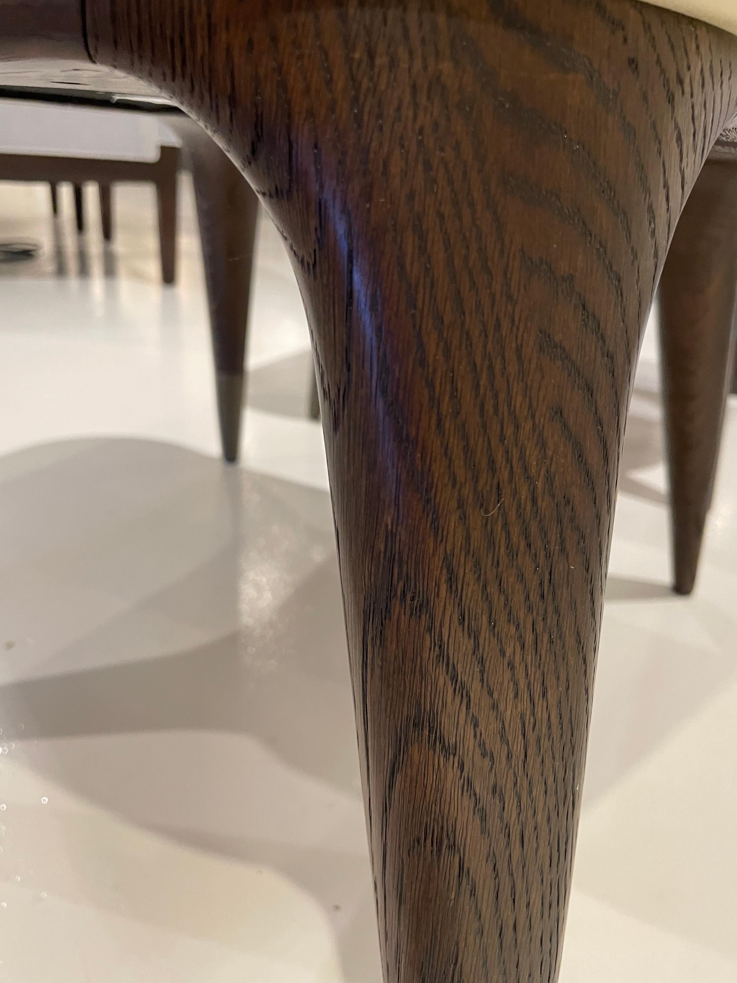 Bronze Modern Leather Wrapped Covet Dining Chair II Designed by Steve Leung For Sale