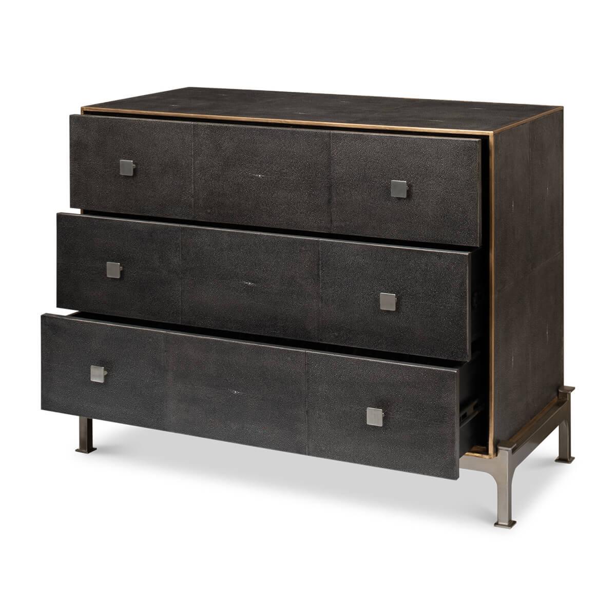 Mid-Century Modern Modern Leather Wrapped Dresser For Sale