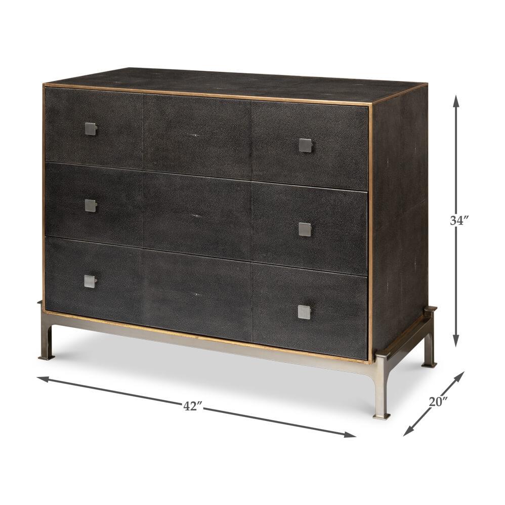 Modern Leather Wrapped Dresser In New Condition For Sale In Westwood, NJ