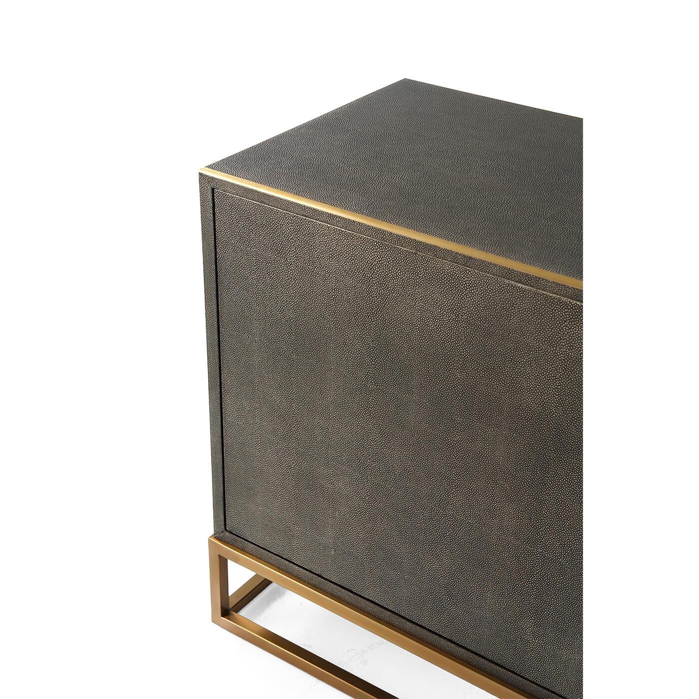 Modern Leather Wrapped Media For Sale at 1stDibs console table