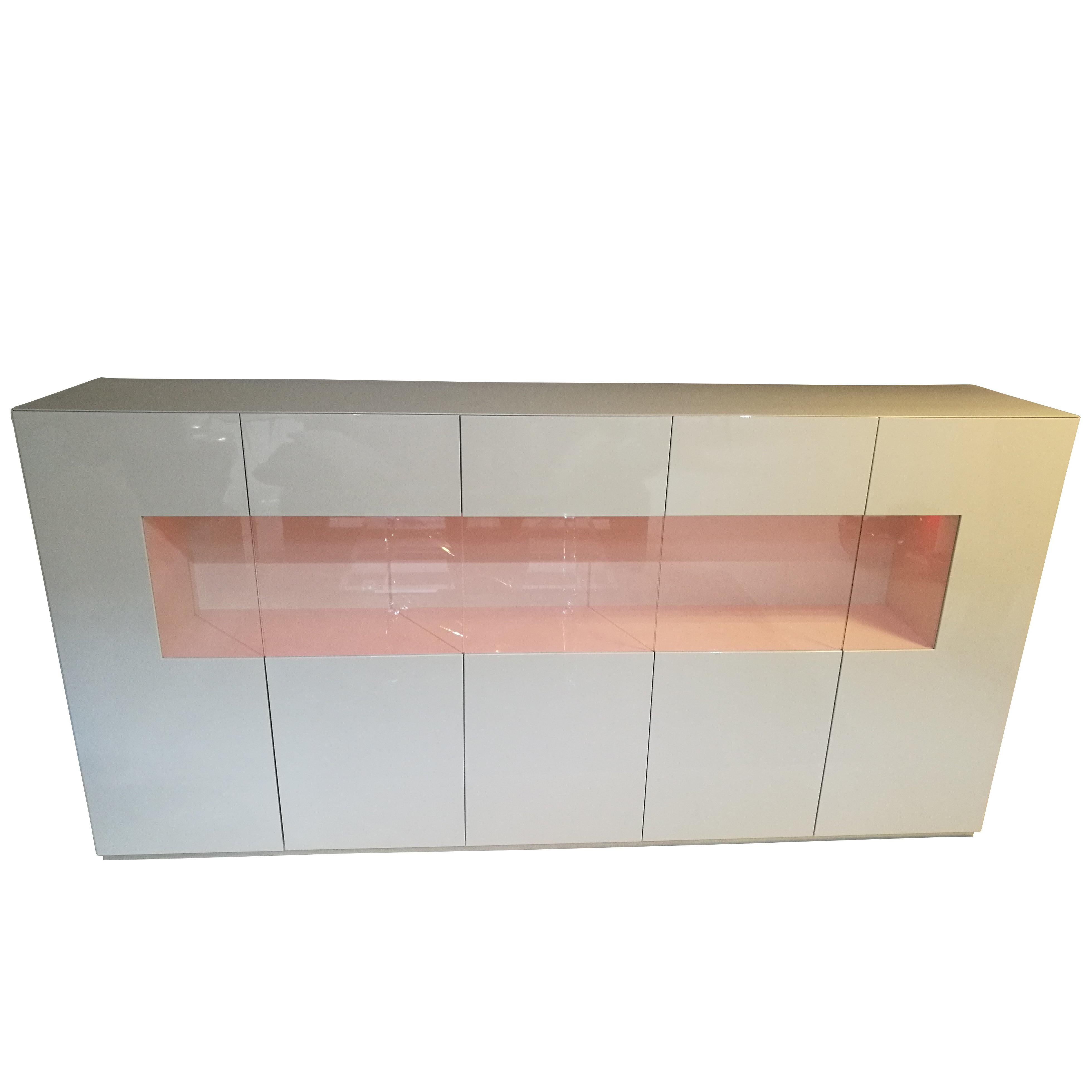Modern Led Sideboard In High Gloss White For At 1stdibs