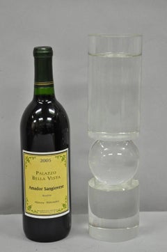 Moderner Lee Broom Fulcrum Kunstglas 12" Transparenter Kerzenständer