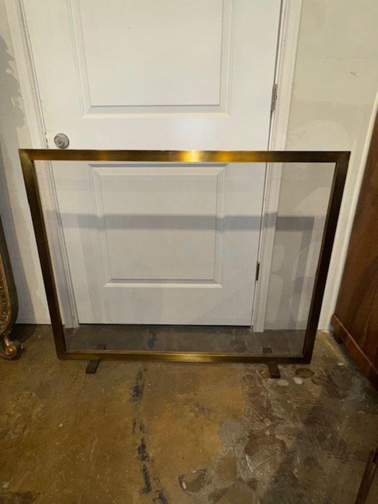 Modern Legacy Design Custom Brass Fire Screen. A classic design for a fine interior. 45w x 36h