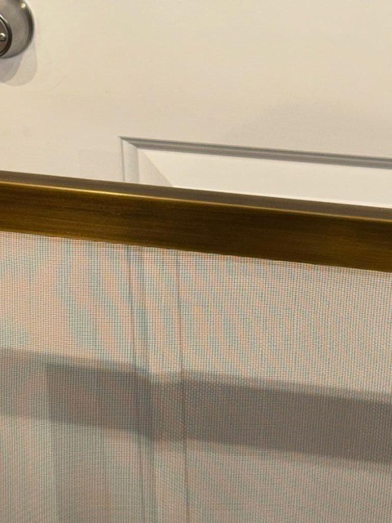 Modern Legacy Design Custom Brass Fire Screen For Sale 1