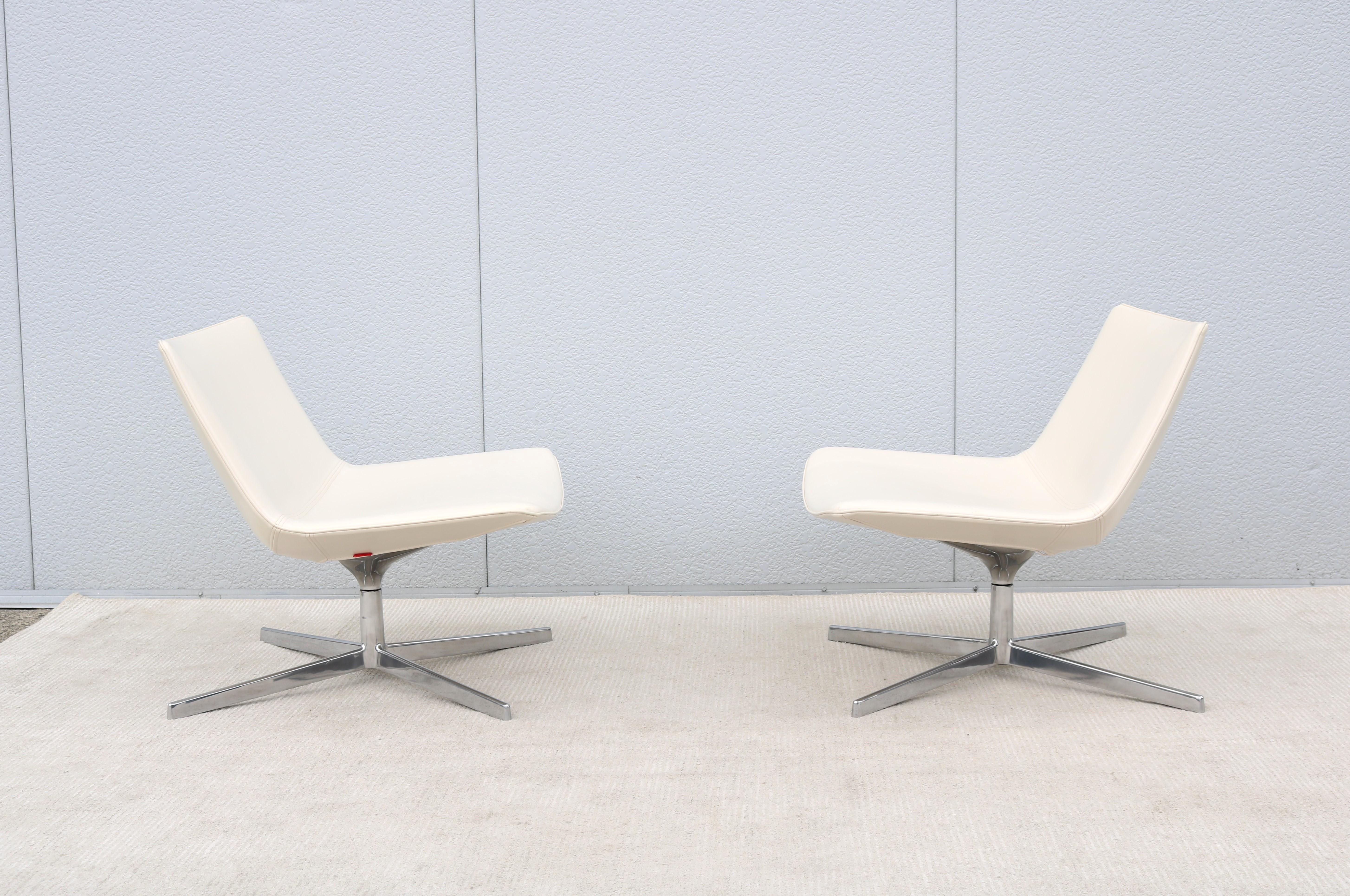 Moderne Lievore Altherr Molina für Arper Catifa 80 Dreh-Loungesessel - ein Paar 6