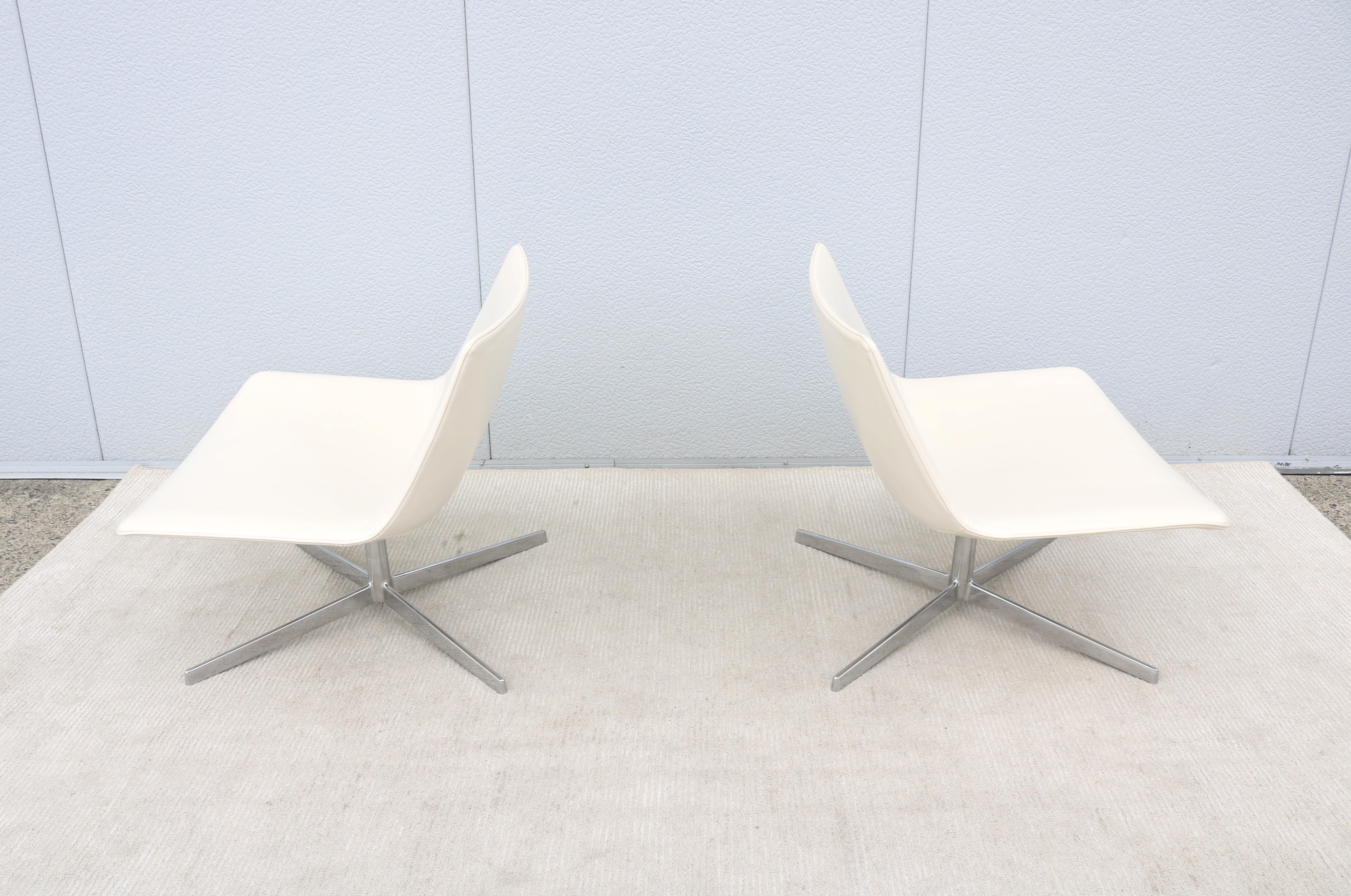 Modern Lievore Altherr Molina for Arper Catifa 80 Swivel Lounge Chairs - a Pair 2