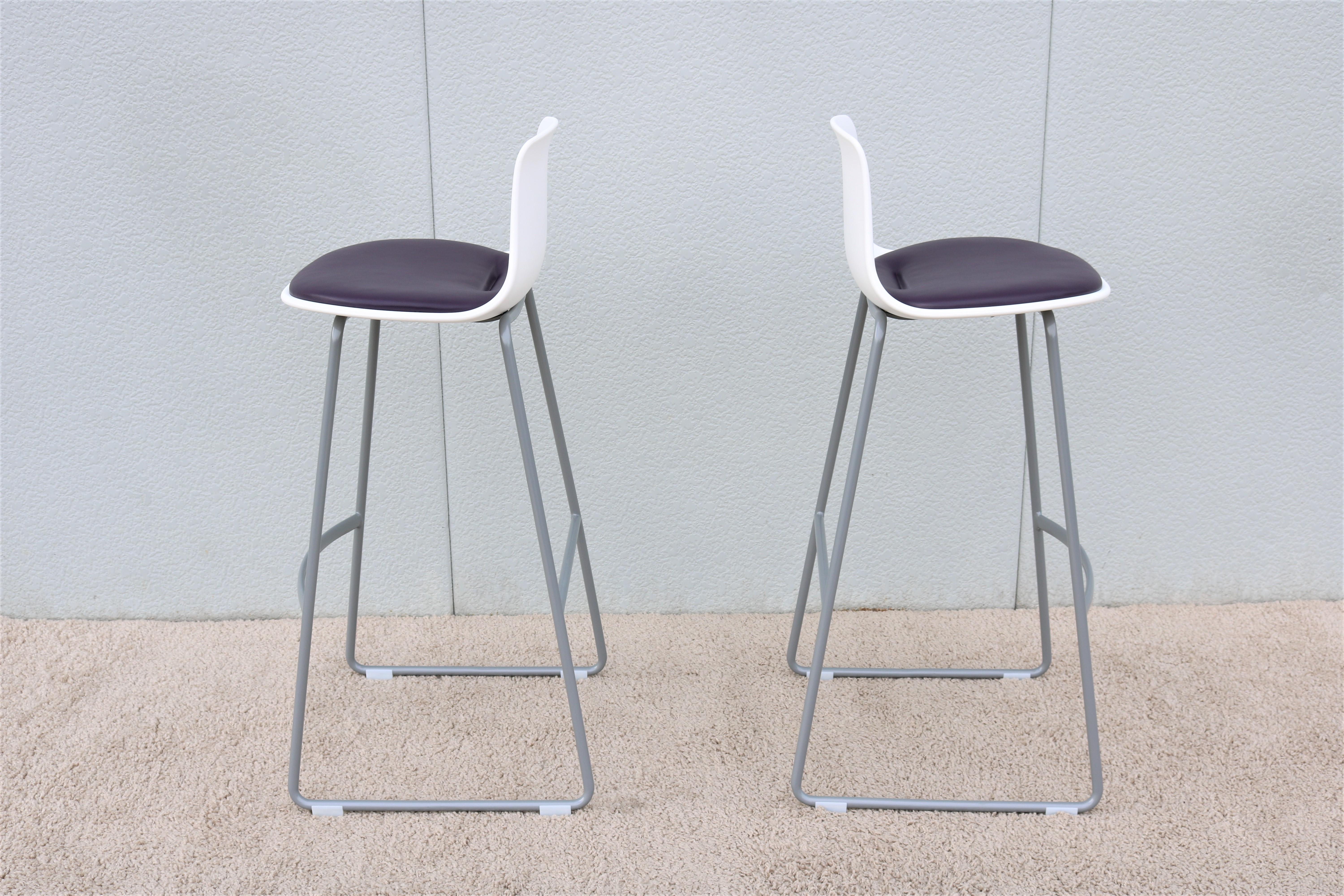 American Modern Lievore Altherr Molina for Coalesse Enea Lottus Bar Stools New, a Pair For Sale