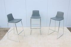 Modern Lievore Altherr Molina for Coalesse Montara650 Gray Bar Stools - Set Of 3