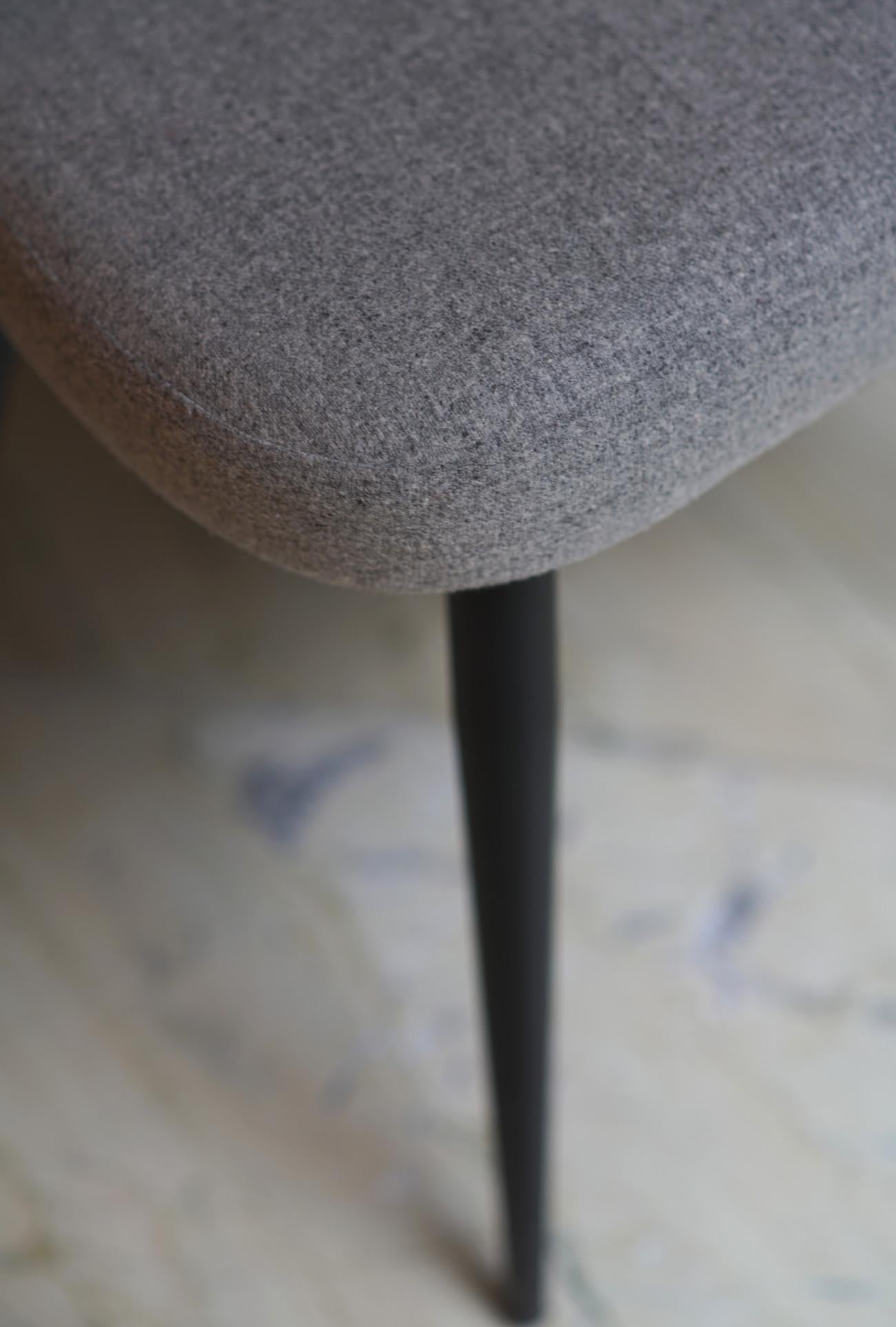 light grey dining chairs with black legs
