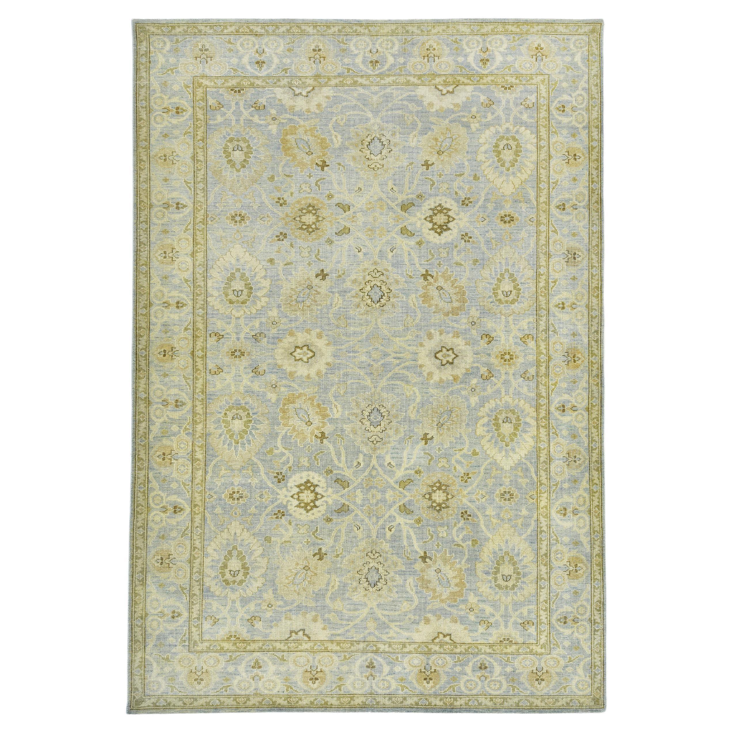 Modern Light-Blue Rug For Sale