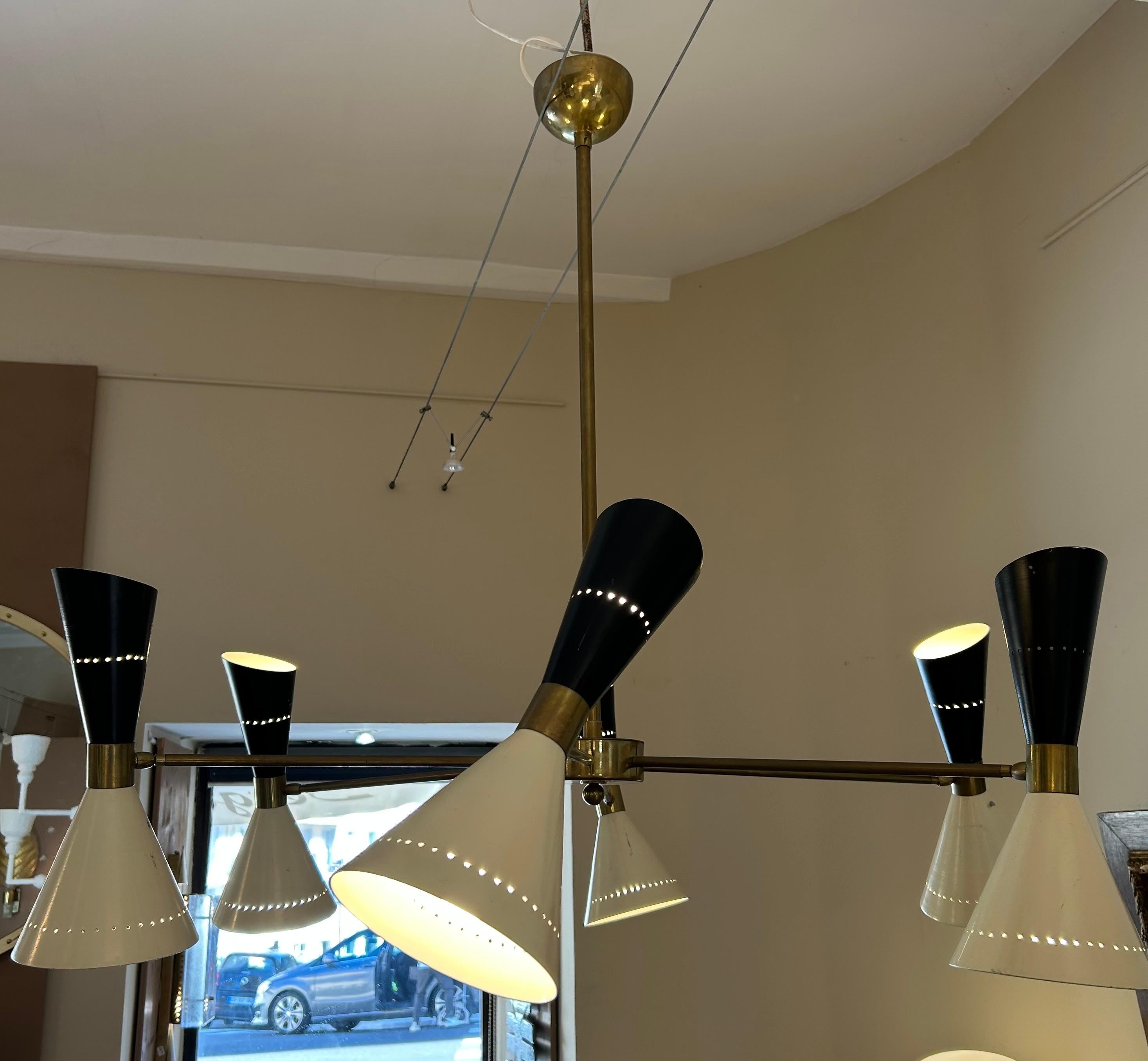 Apparecchio di illuminazione moderno, metà secolo, italiano in vendita 6
