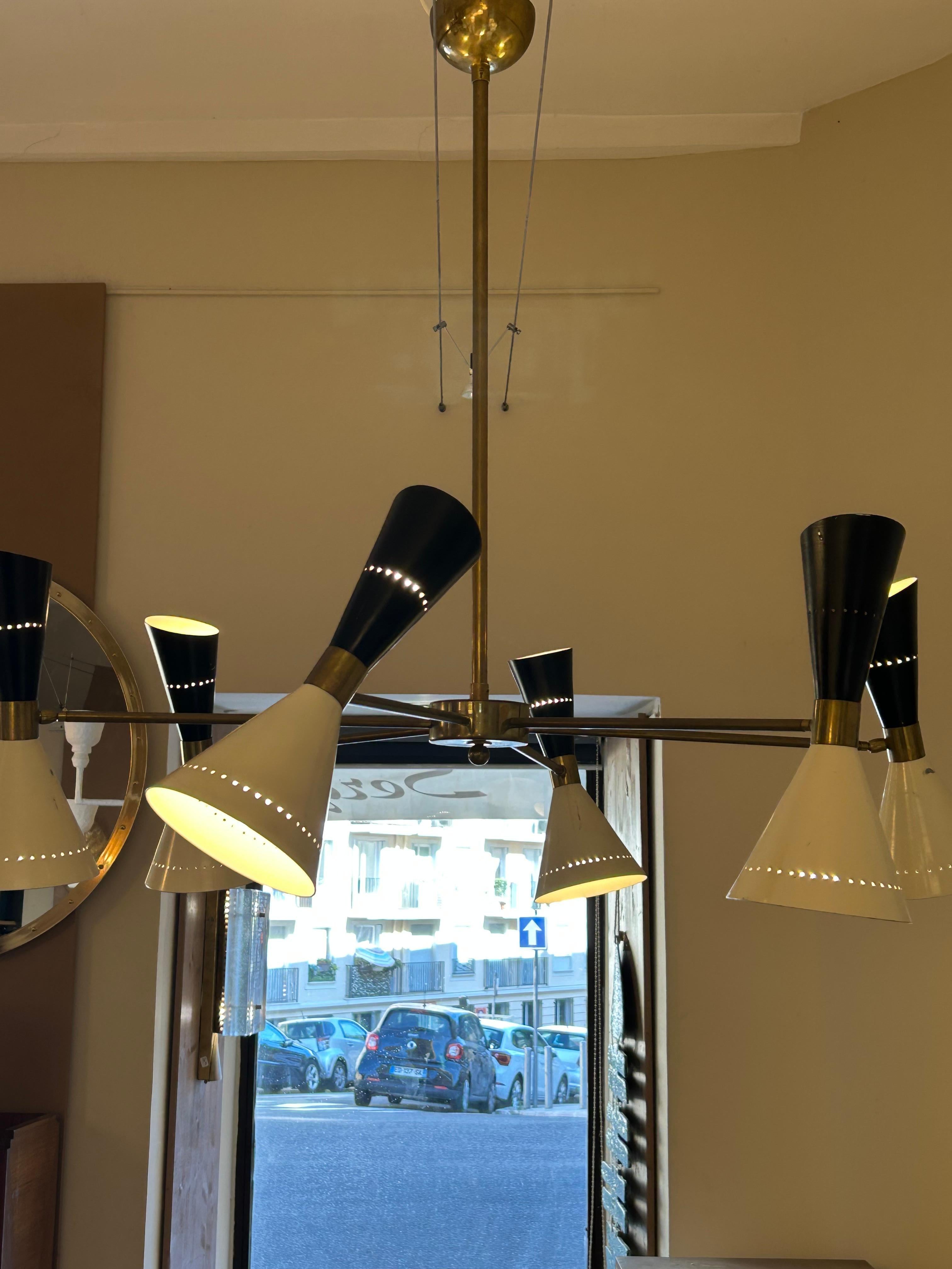 Apparecchio di illuminazione moderno, metà secolo, italiano In condizioni buone in vendita a Nice, FR