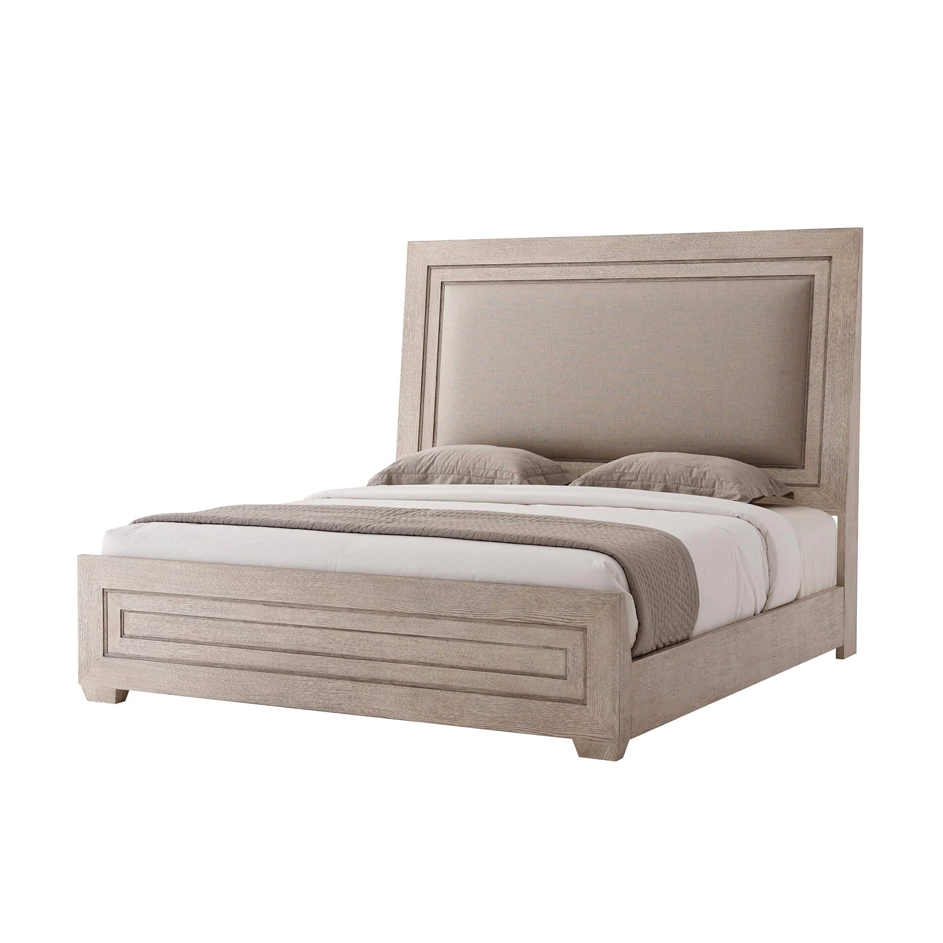 Modern Light Oak King Size Bed