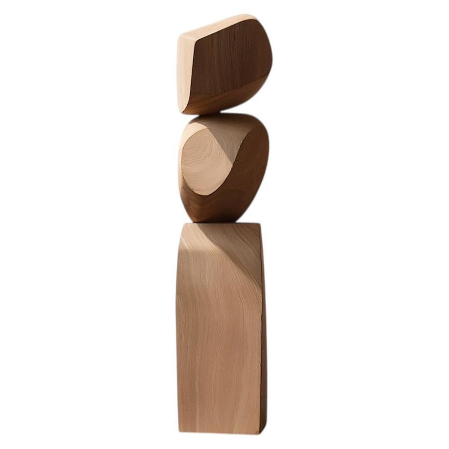 Modern Light Wood Sculpture by NONO Still Stand No120 Collection
