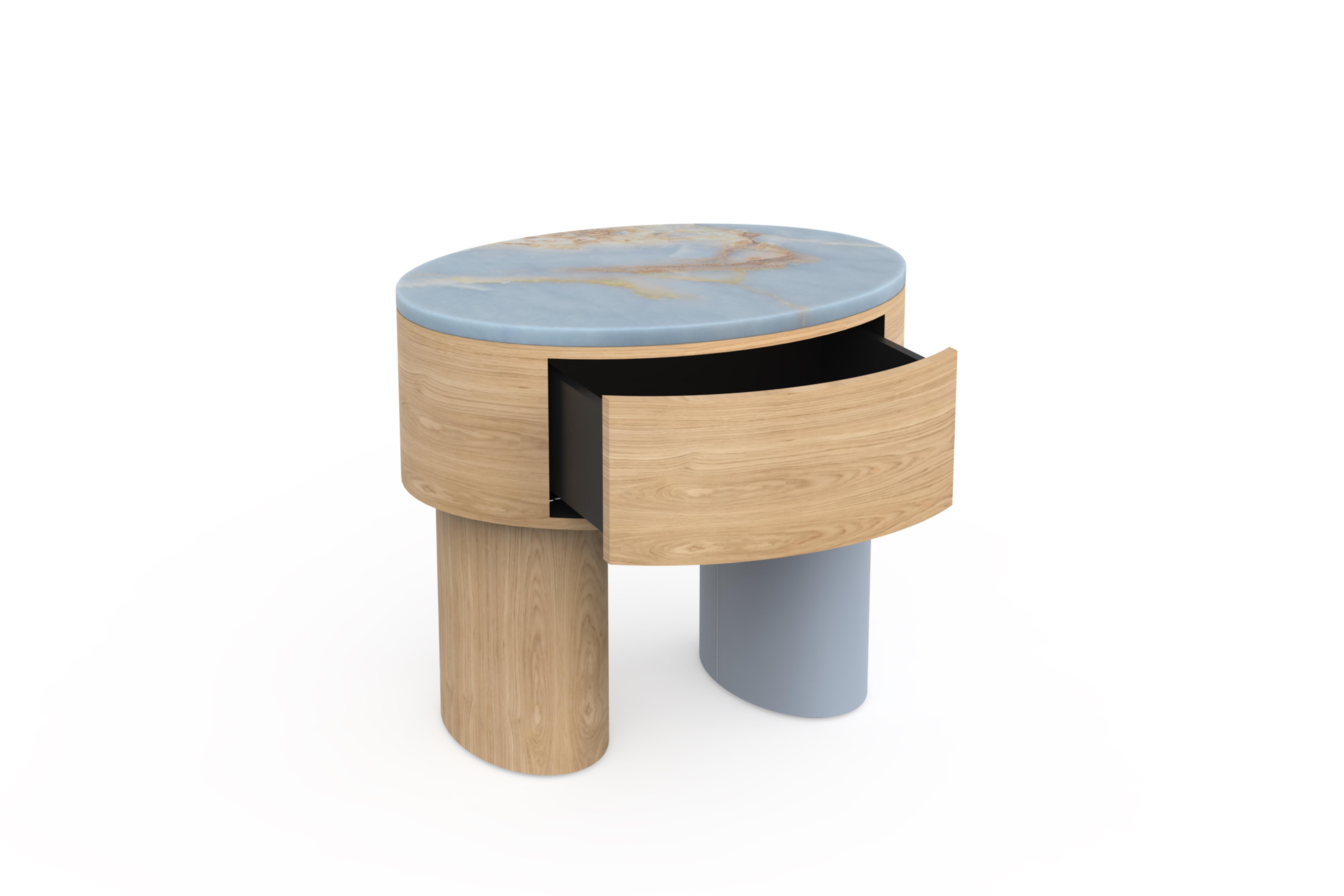 Lindoso Bedside Table, Modern Collection, Handcrafted in Portugal - Europe by GF Modern.

The Lindoso bedside table draws its name and inspiration from the village of Lindoso. Its subtle yet modern design, crafted from premium materials, elevates