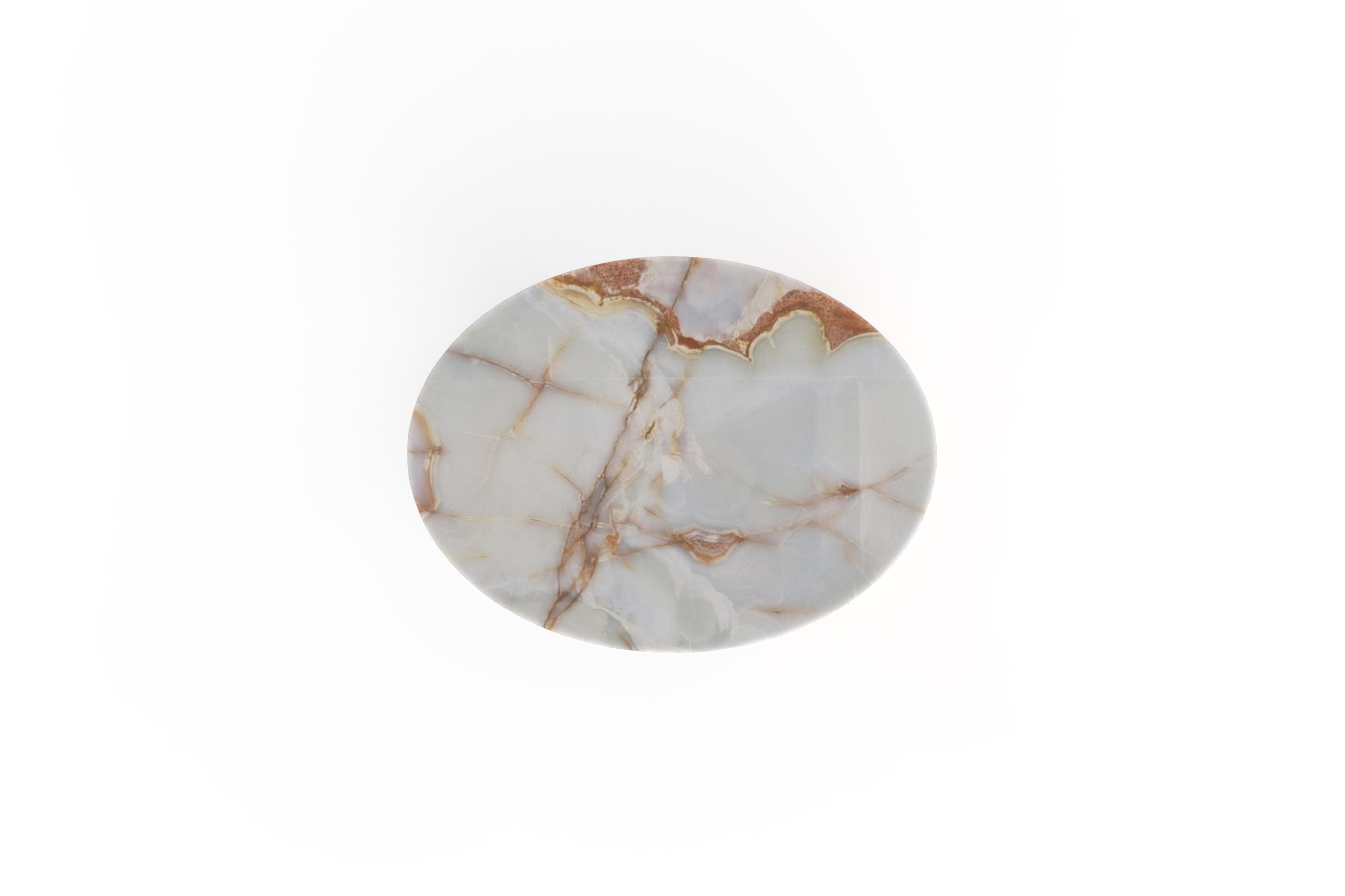 Moderner Nachttisch Lindoso, hellgrüner Onyx, handgefertigt Portugal von Greenapple (Portugiesisch) im Angebot
