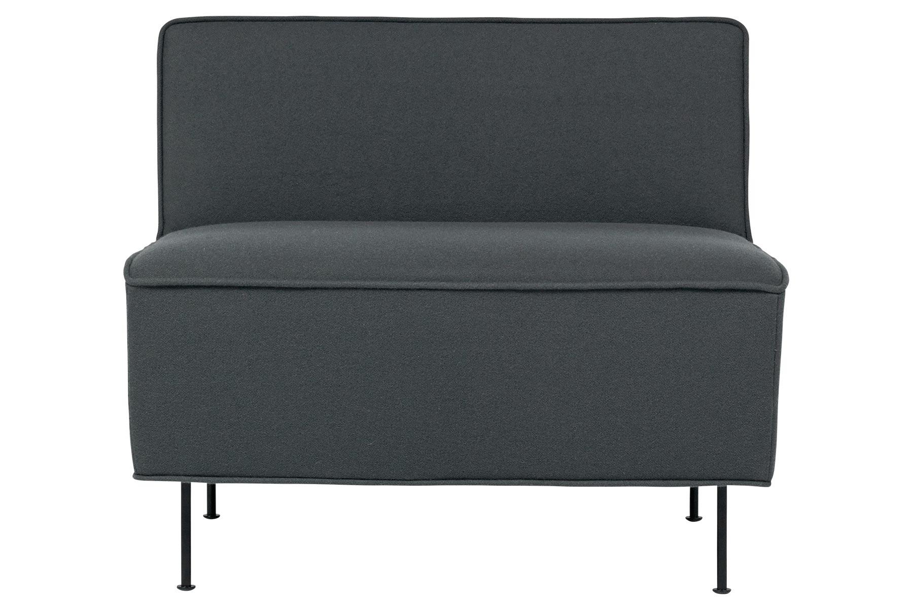 Modern Line Chaiselongue, schwarz halbmatt (Moderne der Mitte des Jahrhunderts) im Angebot