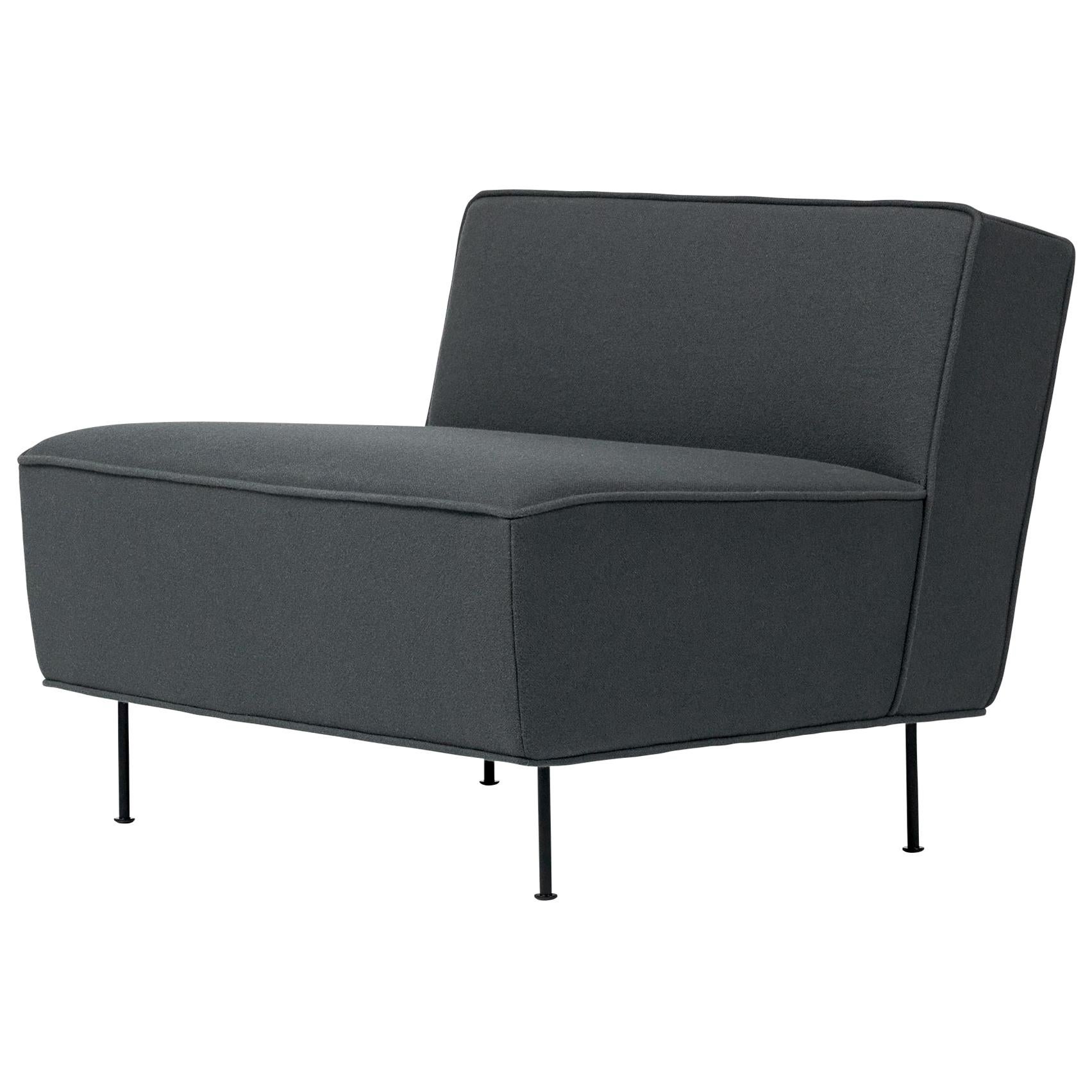 Modern Line Chaiselongue, schwarz halbmatt im Angebot