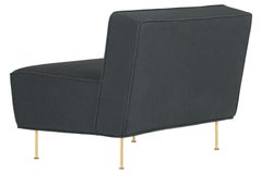 Modern Line Chaise Longue, Brass