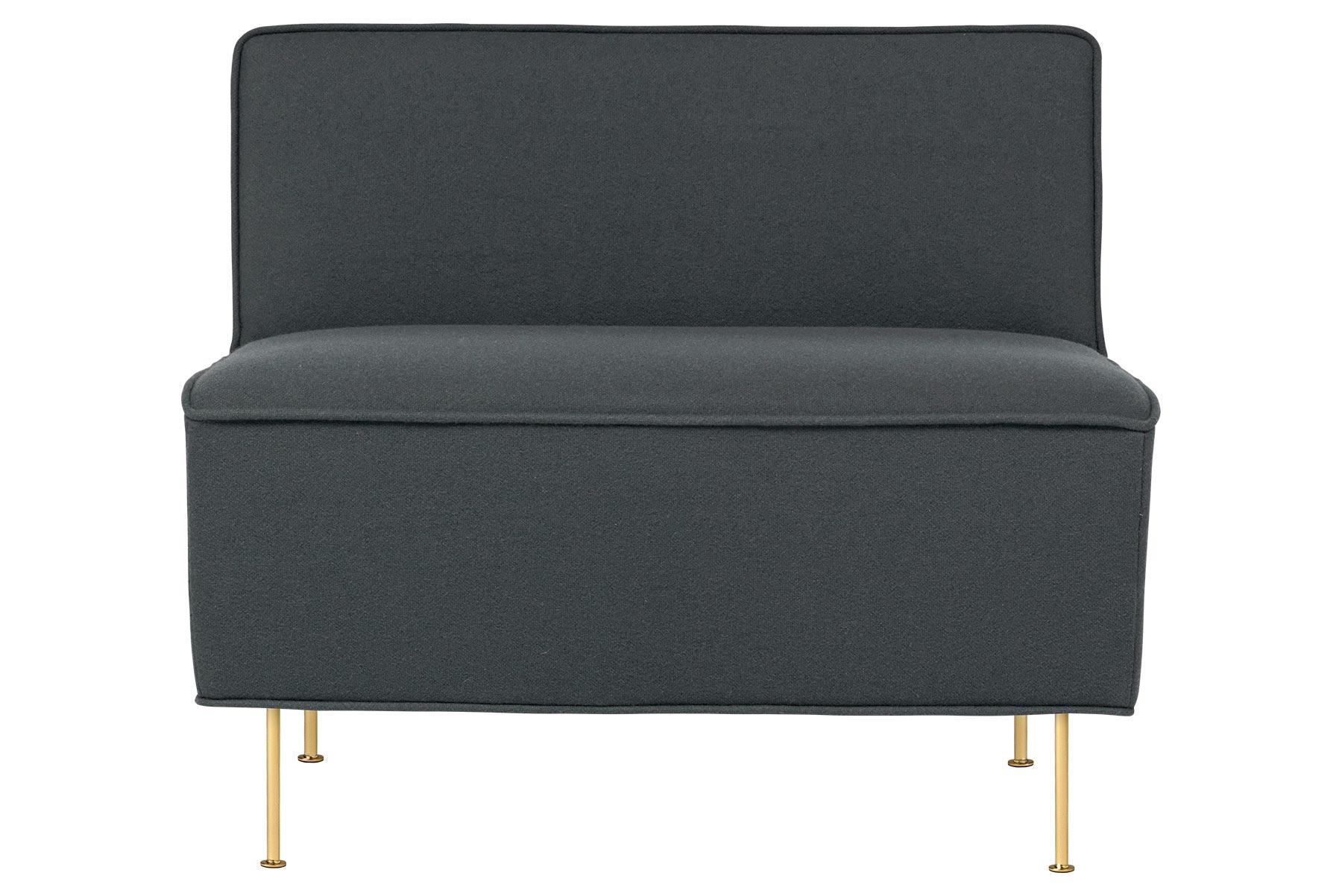 Mid-Century Modern Modern Line Lounge Chair, Brass For Sale