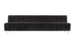 Modern Line Sofa, Fully Upholstered, Medium, Brass Legs