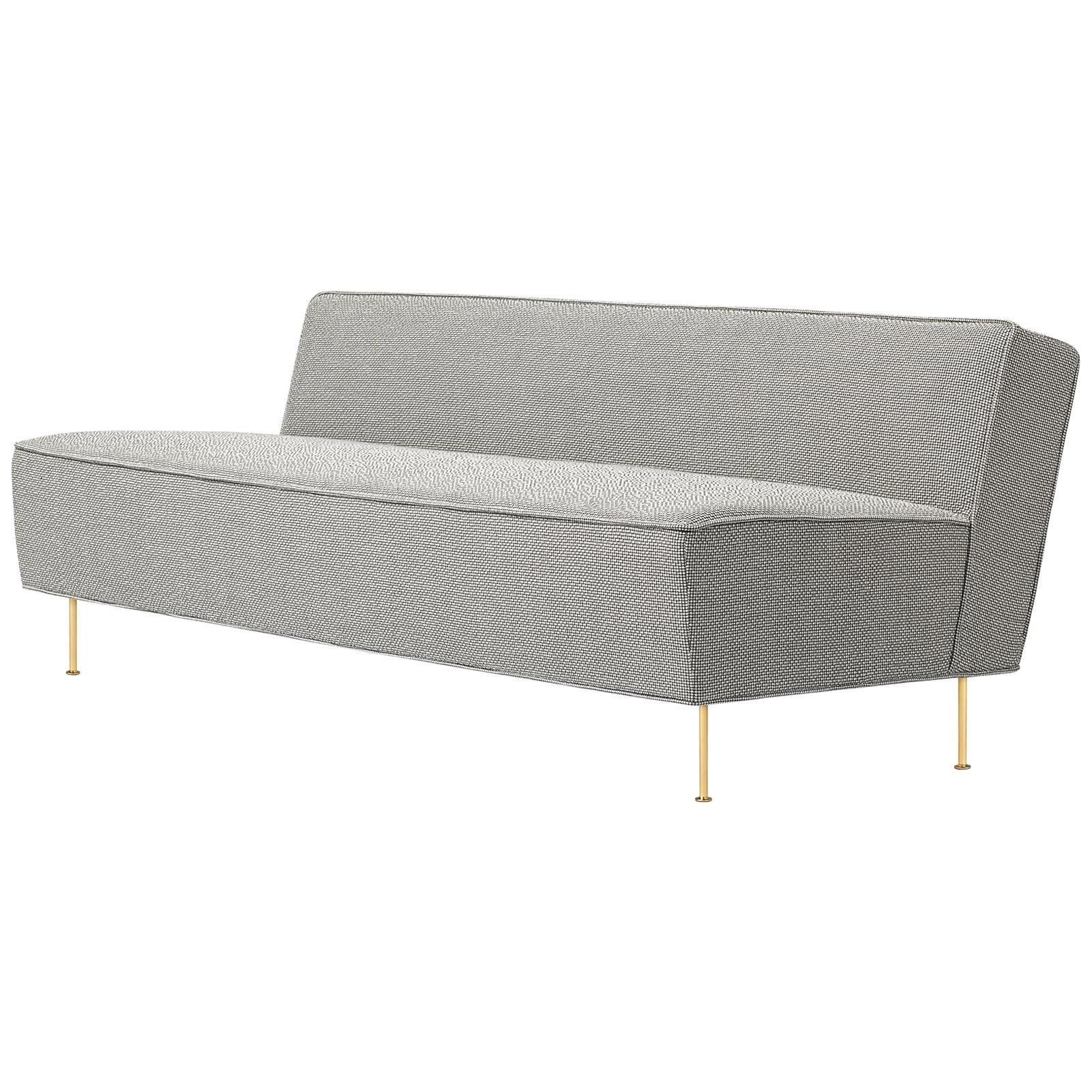 Canapé ligne moderne, entièrement tapissé, petit modèle en vente