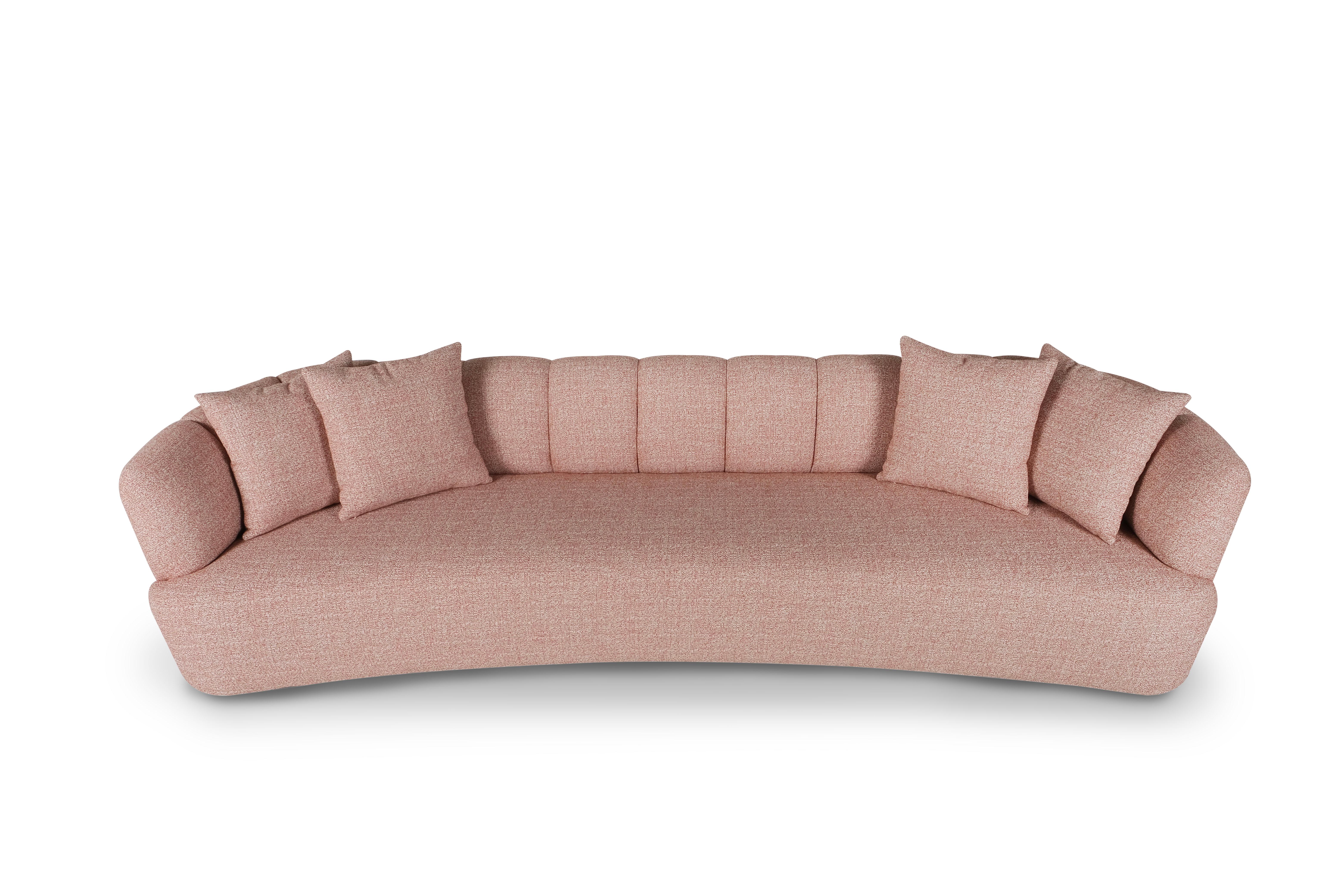 Modernes Lisboa Sofa aus Terrakotta-Jacquard-Stoff, handgefertigt in Portugal von Greenapple im Angebot 6