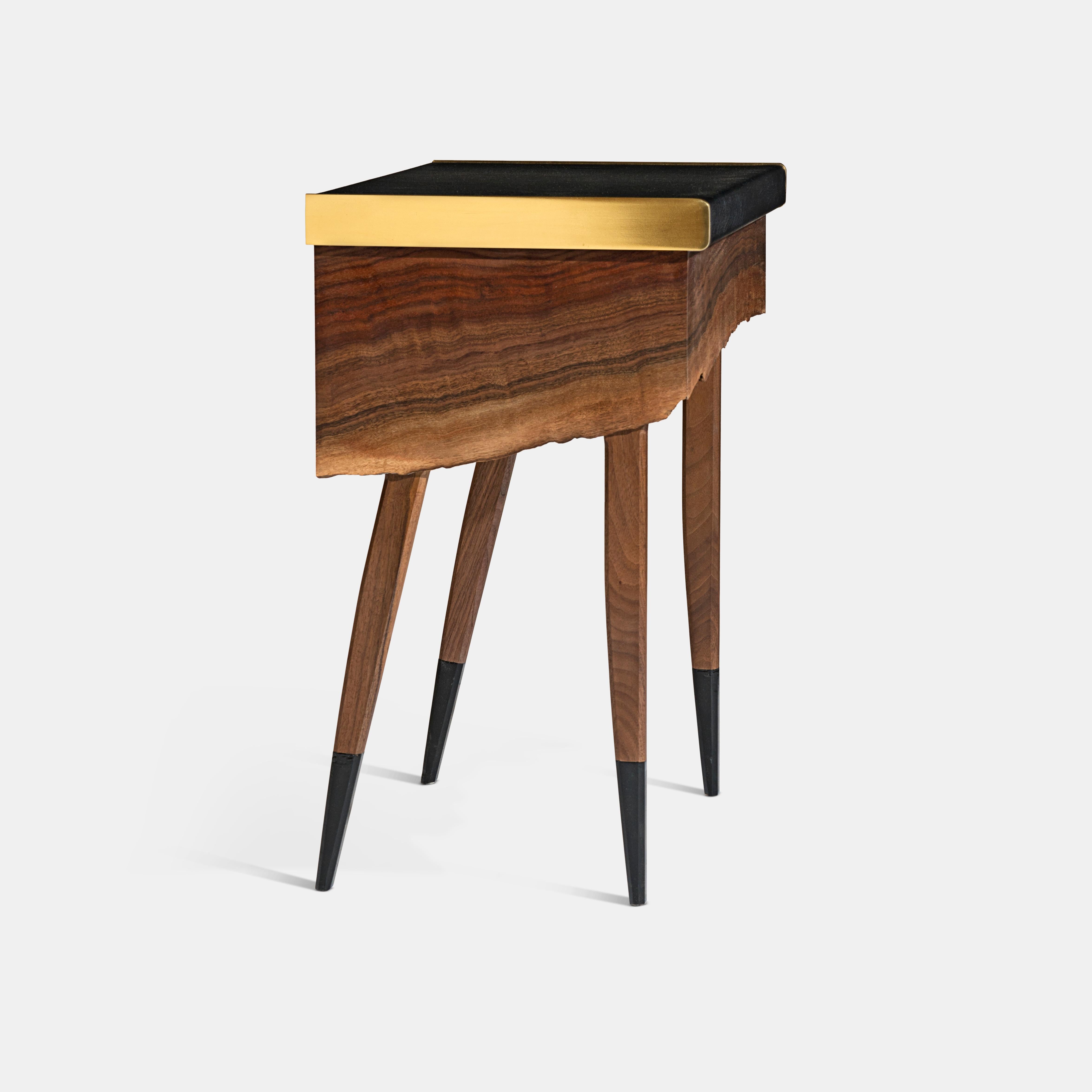 live edge bedside table
