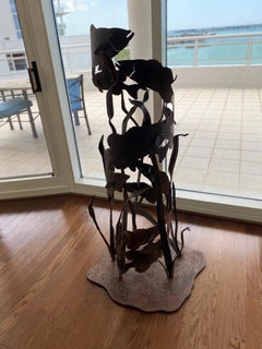 Modern Live Size Iron Fish Sculpture