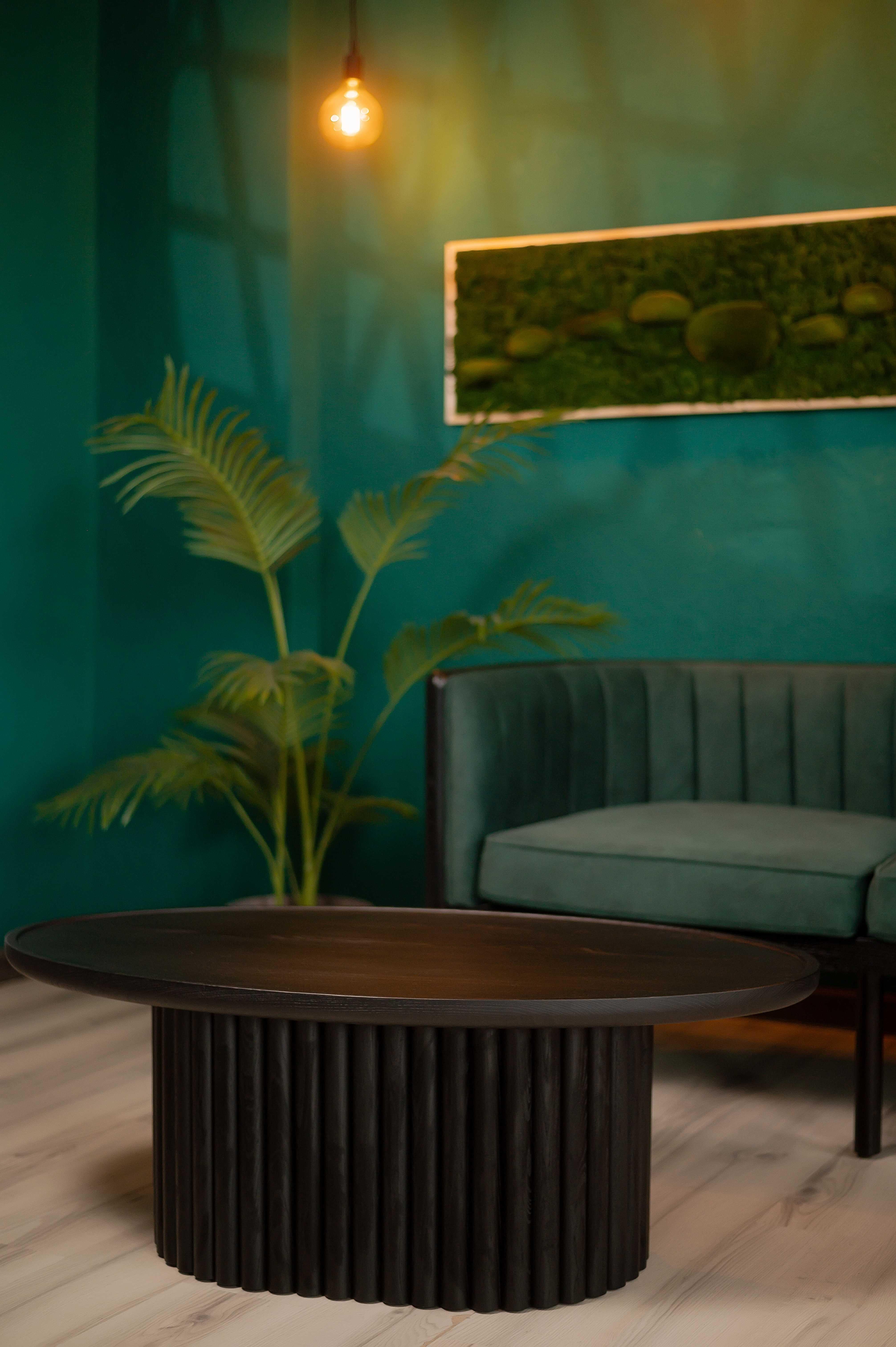 MY MODERN Living Loveseat in Esche Schwarz Massivholz und Smaragd MATERIAL im Angebot 6