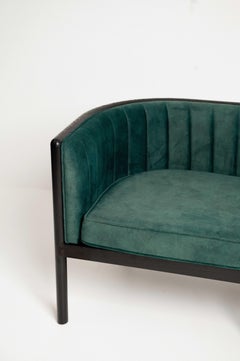 MY MODERN Living Loveseat in Esche Schwarz Massivholz und Smaragd MATERIAL
