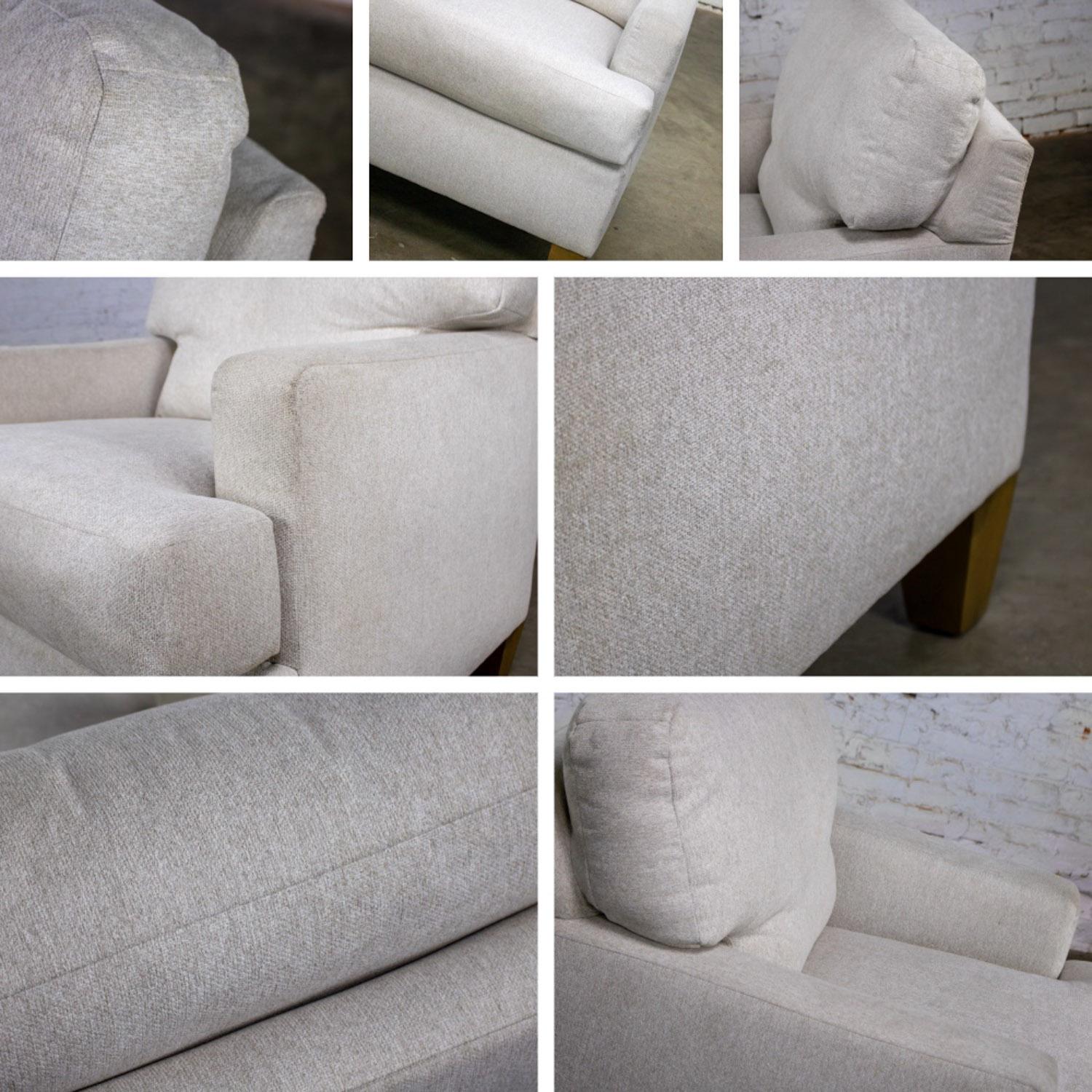 Moderner Lloyd Club- oder Akzentstuhl von Flexsteel, gepolstert mit beigem Tweed-Stoff im Angebot 9