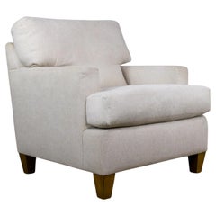 Fauteuil club ou d'appoint moderne Lloyds de Flexsteel recouvert de tissu Tweed beige