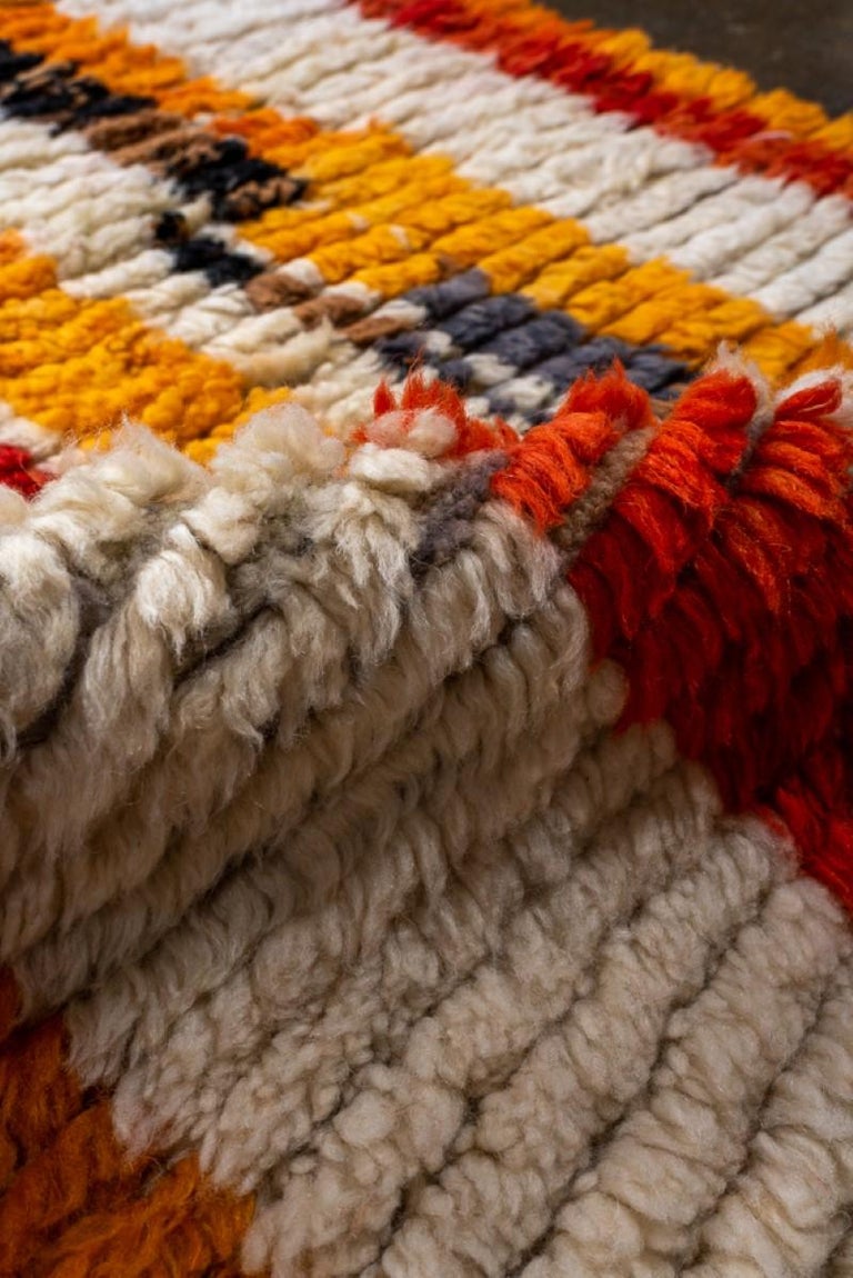 Modern Long and Narrow Striped Moroccan Runner For Sale at 1stDibs