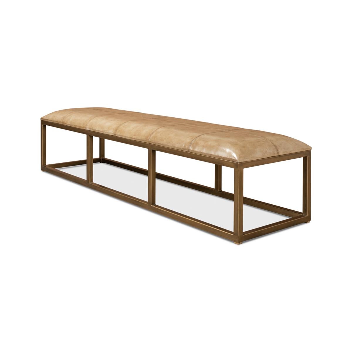 Asian Modern Long Hall Bench For Sale