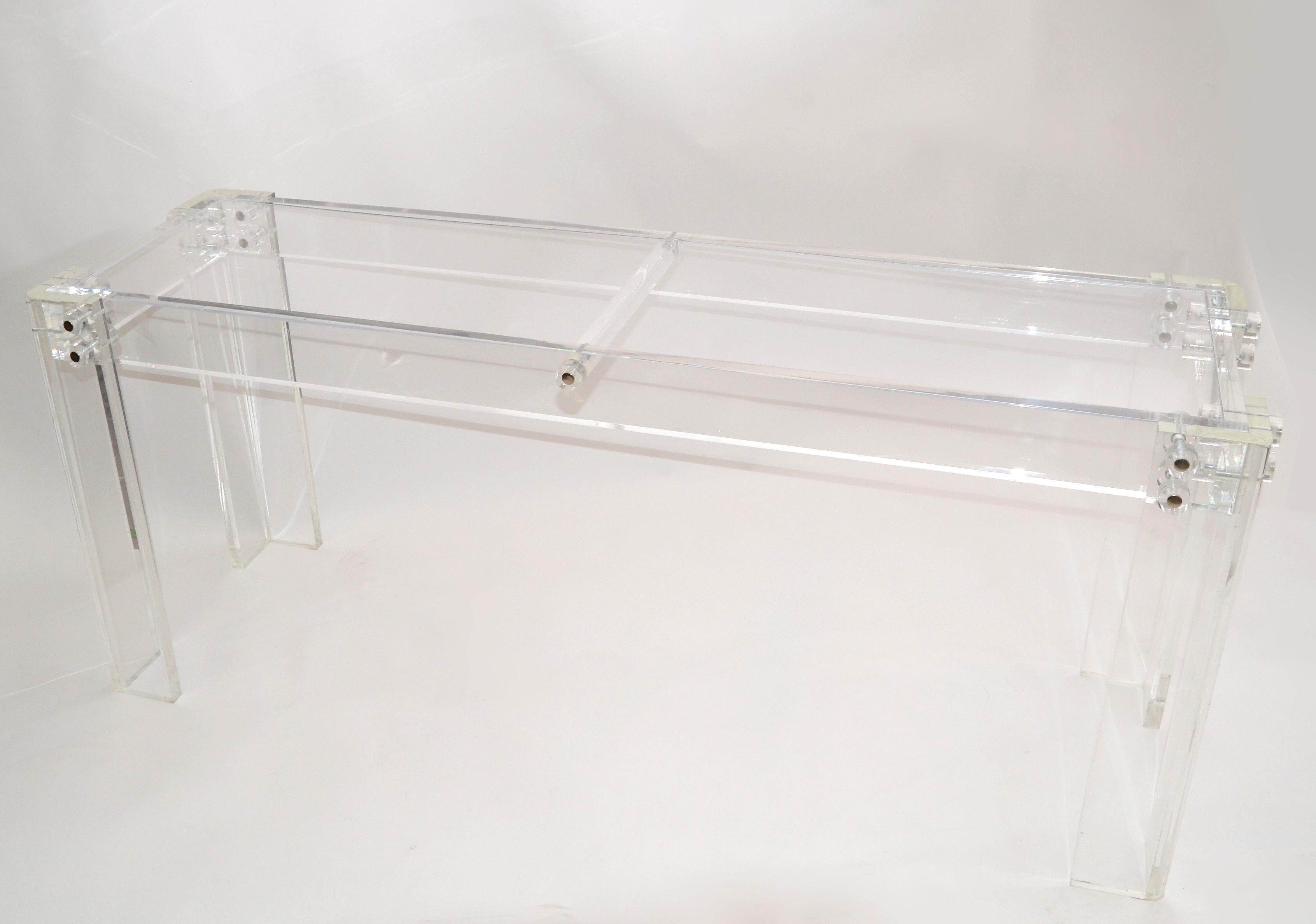 lucite console table