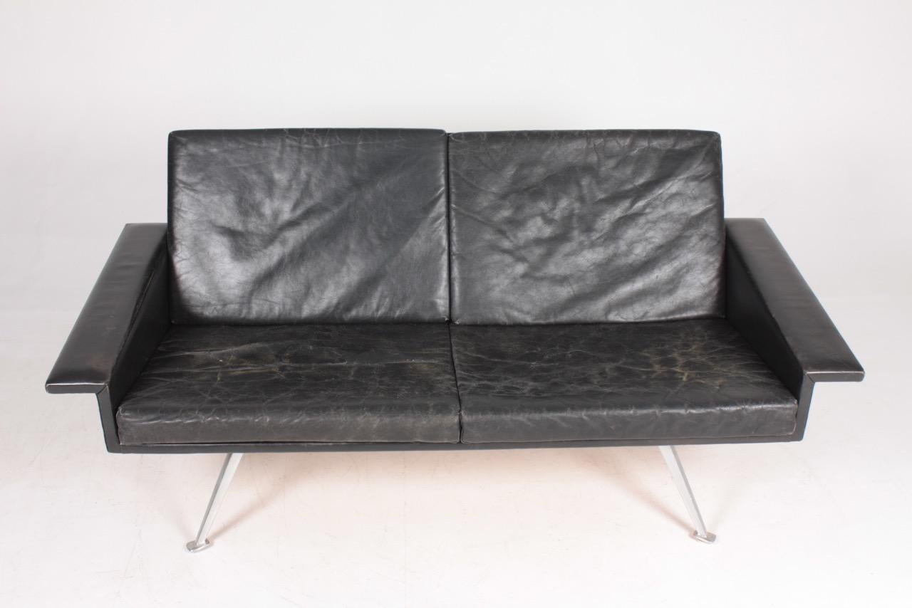 Mid-Century Modern Modern Looking Midcentury Sofa in Patinated Leather, Danish Design, 1960s