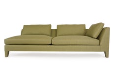 Modern Loose Cushion Sectional Sofa with Upholstered Legs