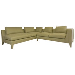 Modern Loose Cushion Sectional Sofa with Upholstered Legs