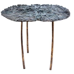Modern Lotus Leaf Side Table Made in Bronze by Universal Providers Studio