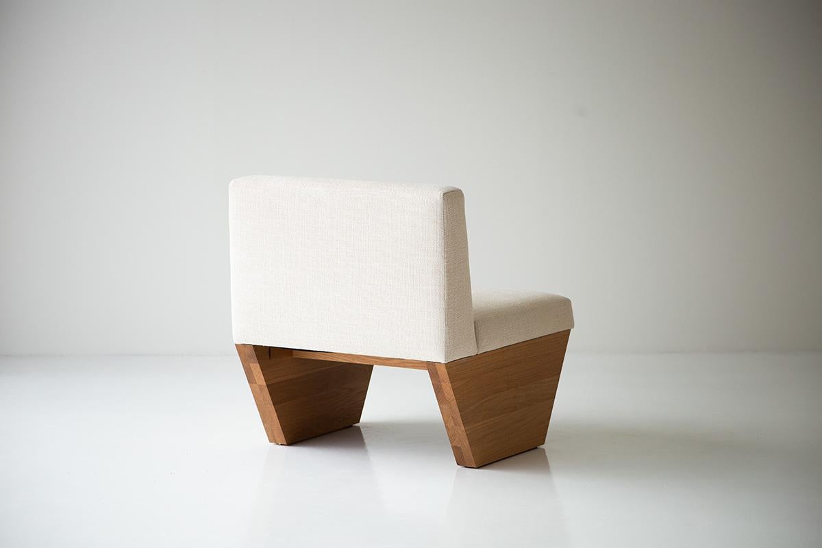 Modern Lotus Side Chair in White Oak In New Condition For Sale In Oak Harbor, OH