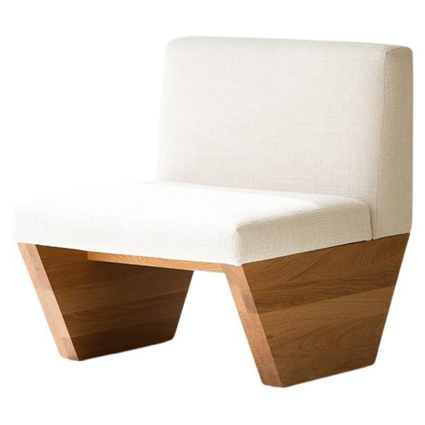 Modern Lotus Side Chair in White Oak For Sale