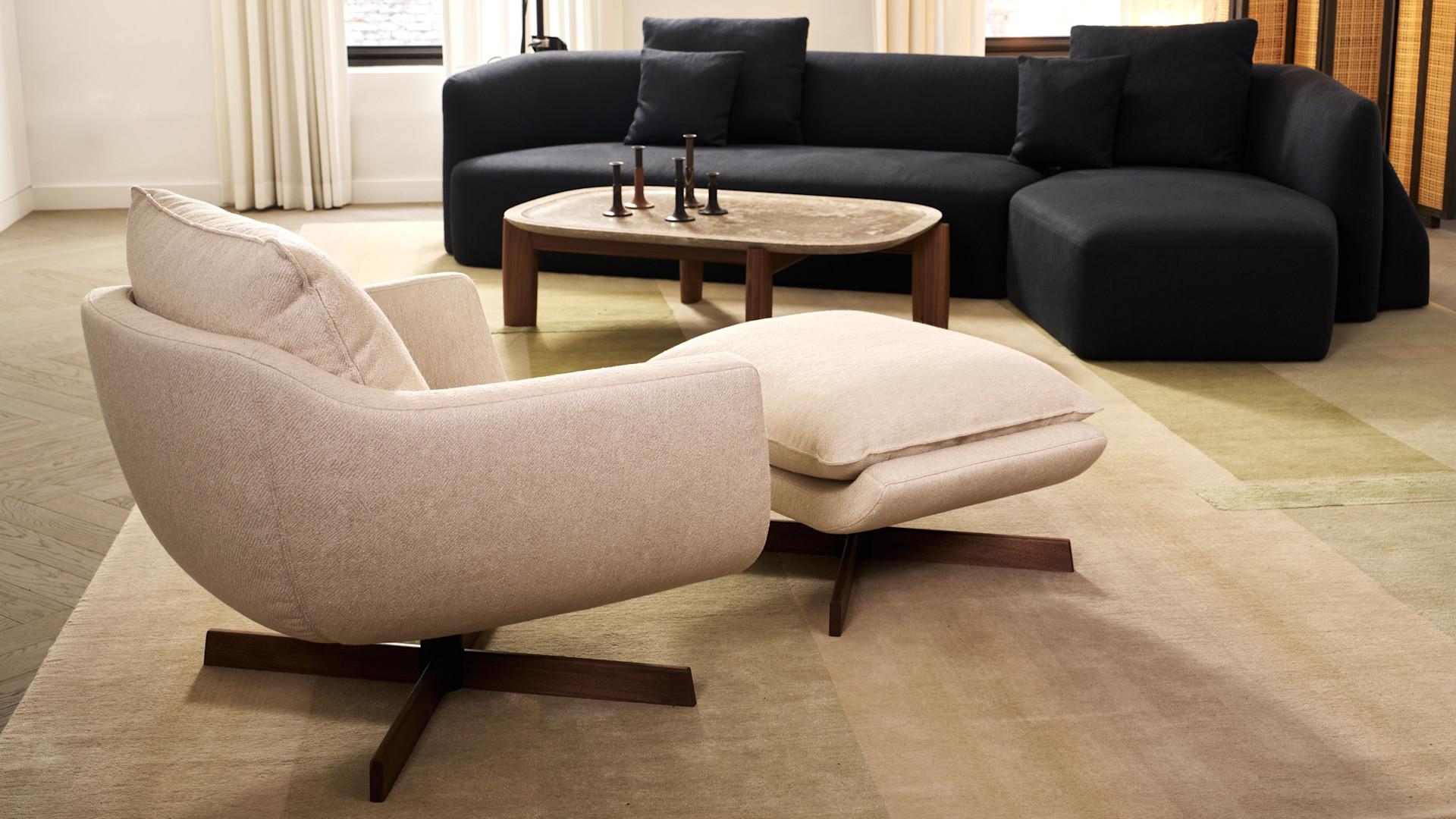 Organic Modern Modern Lounge and Ottoman 'Rua Leblon' seat by Man of Parts X Yabu Pushelberg For Sale