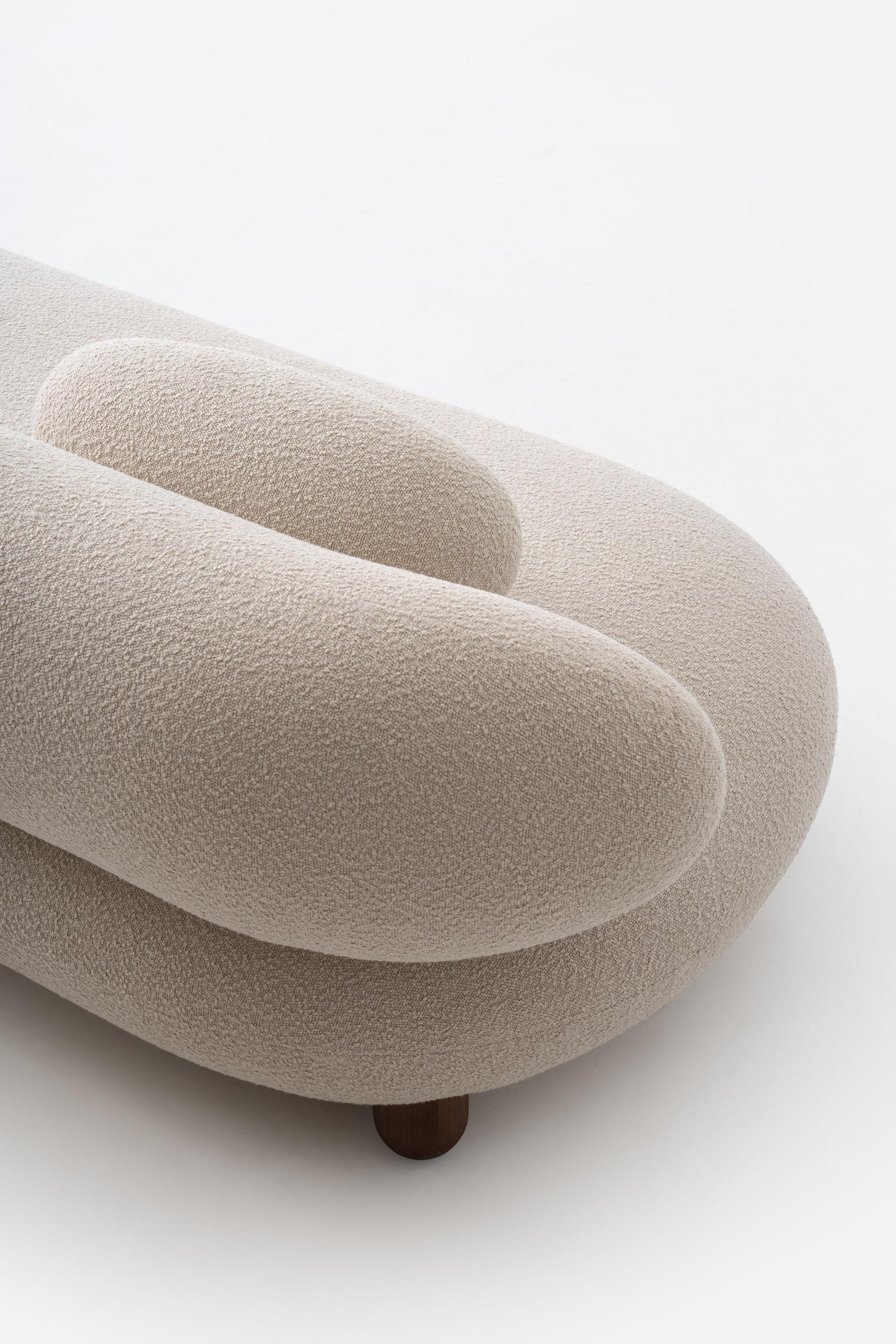 Sofá moderno Lounge Flock en tejido Boucle Ancho 240 cm by NOOM en venta 5