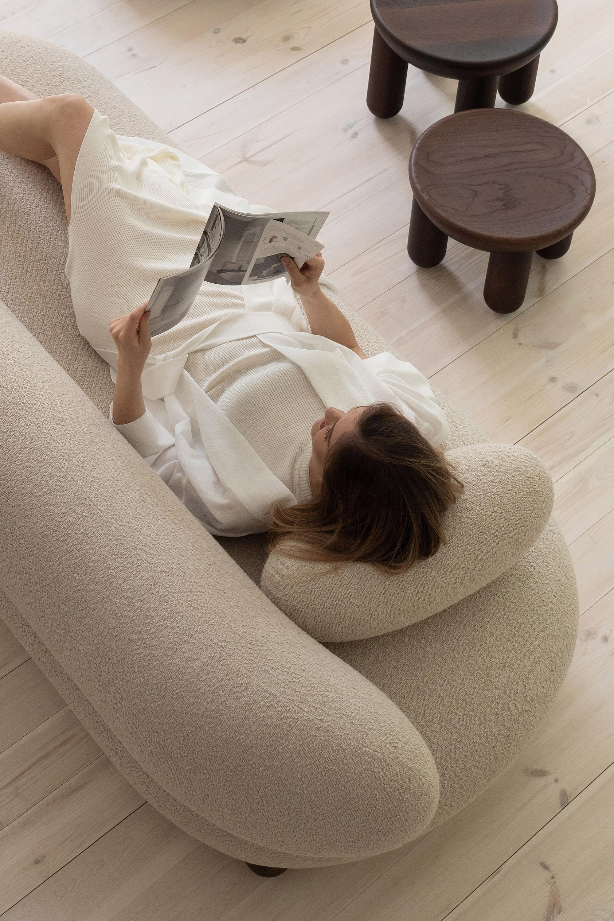 Sofá moderno Lounge Flock en tejido Boucle Ancho 240 cm by NOOM en venta 6