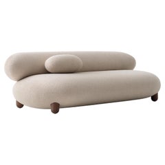 Modern Lounge Flock Sofa in Boucle Fabric Width 240 cm by NOOM