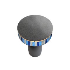 Modern Lounge side table "Hue" in bird’s-eye maple and English oak marquetry
