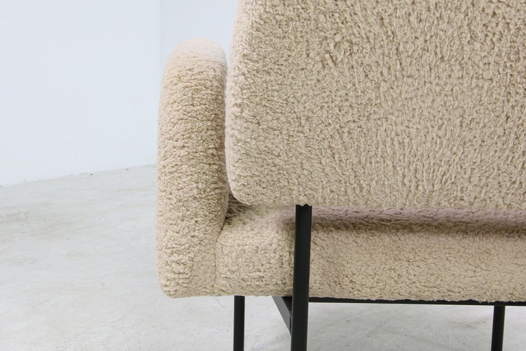Modern Lounge Sofa + 2 Armchairs Nathan Lindberg Mod. 42/43 Teddy Fur Sheepskin For Sale 10