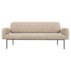 Modern Lounge Sofa Nathan Lindberg Mod. 43 Teddy Fur Sheepskin Minimalist