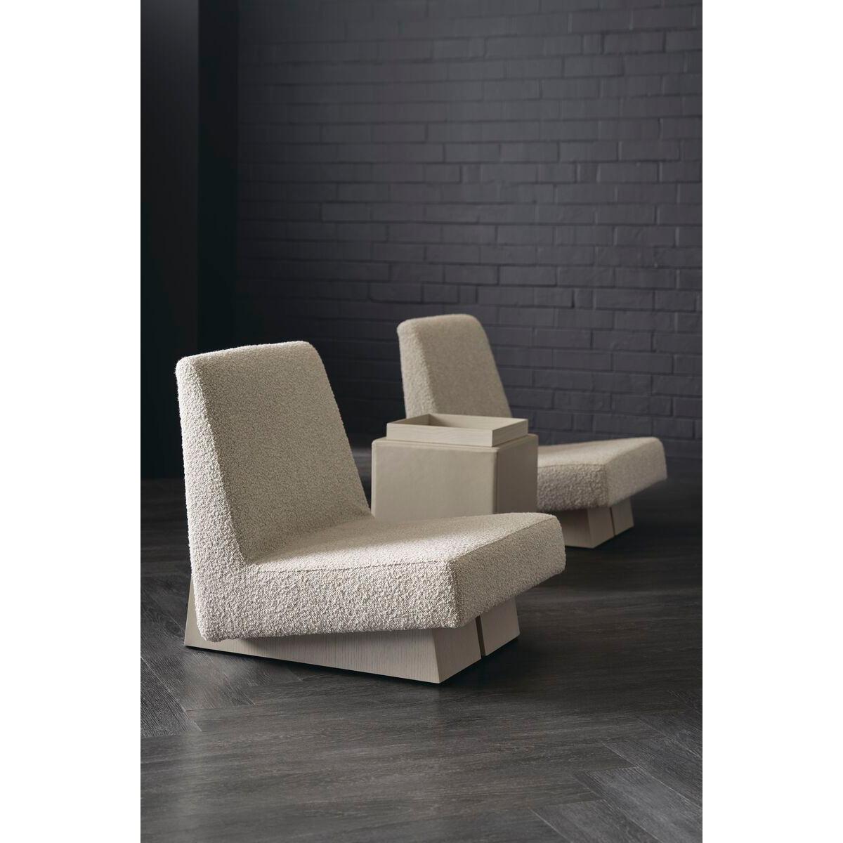Contemporary Modern Low Accent Chair For Sale